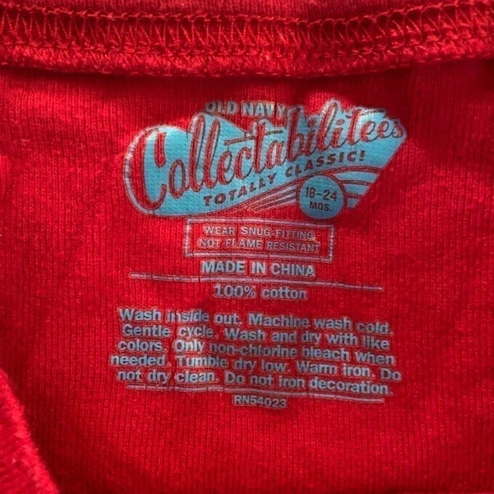 Old Navy Collectabilities Red Spiderman Long Sleeve Shirt Size 18-24mos